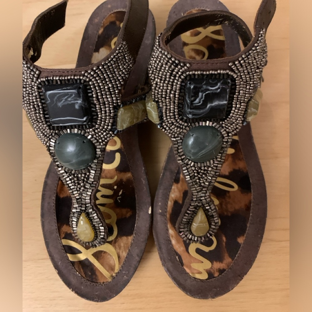 Sam Edelman - Women’s Nalo Beaded Wedge Sandals (6 1/2)